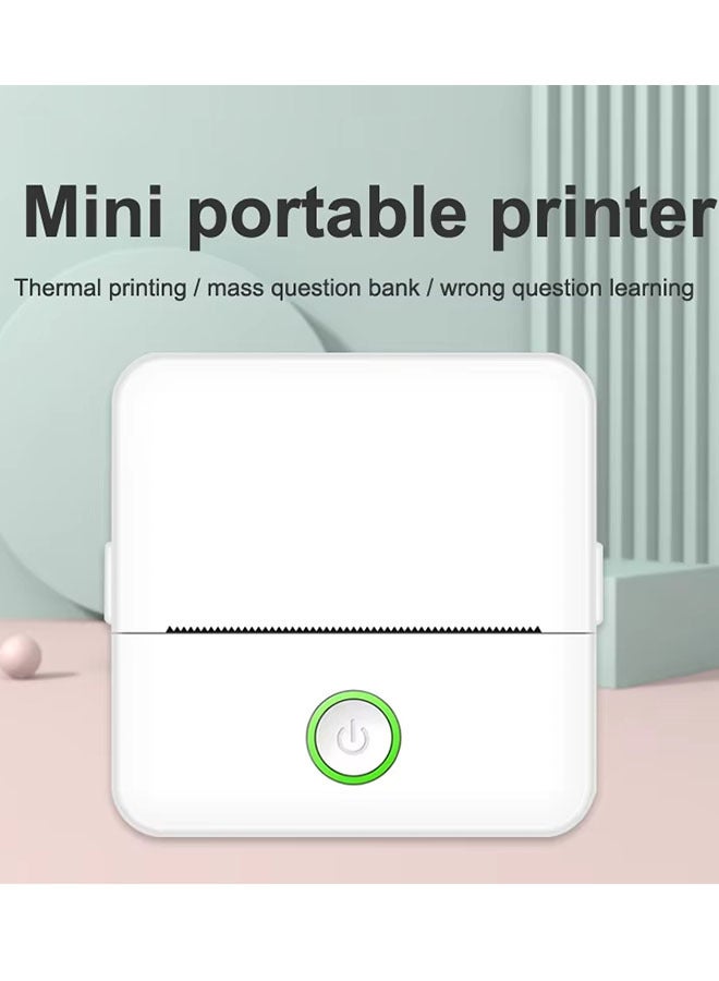 Mini Label Printer, Portable Multi-function Inkless Sticker Maker, Free Cut Small Pocket Printer, Bluetooth Wireless Thermal Printer, Support Android iOS, With One Roll of Printing Paper, For Photo  - Image 1