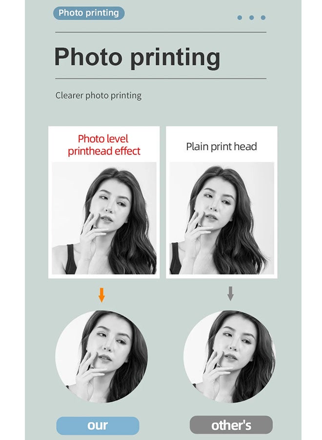 Mini Label Printer, Portable Multi-function Inkless Sticker Maker, Free Cut Small Pocket Printer, Bluetooth Wireless Thermal Printer, Support Android iOS, With One Roll of Printing Paper, For Photo  - Image 4