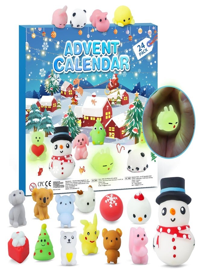 ISTOOLL Advent Calendar 2026,Luminous Mochi Christmas Countdown 24 Days Cute Relief Stress Squishies Animals Party Favors for Girls Boys - Image 1