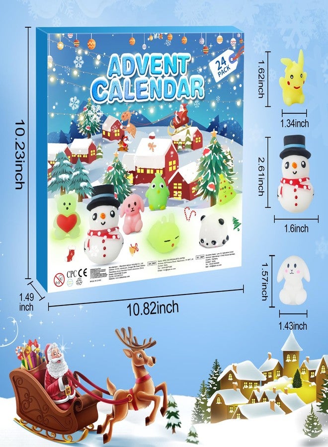 ISTOOLL Advent Calendar 2026,Luminous Mochi Christmas Countdown 24 Days Cute Relief Stress Squishies Animals Party Favors for Girls Boys - Image 4