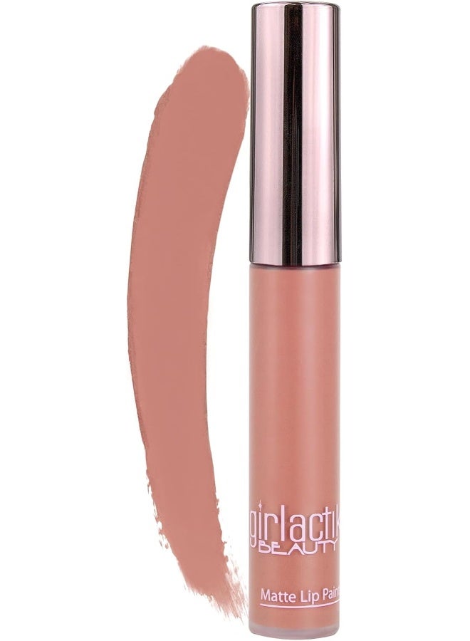 girlactik Liquid Lipstick. Stay All Day Creamy & Waterproof Matte Liquid Lipstick. Moisturizing & Hydrating, Smudge Proof, For Dry Lips - Bashful - Image 1