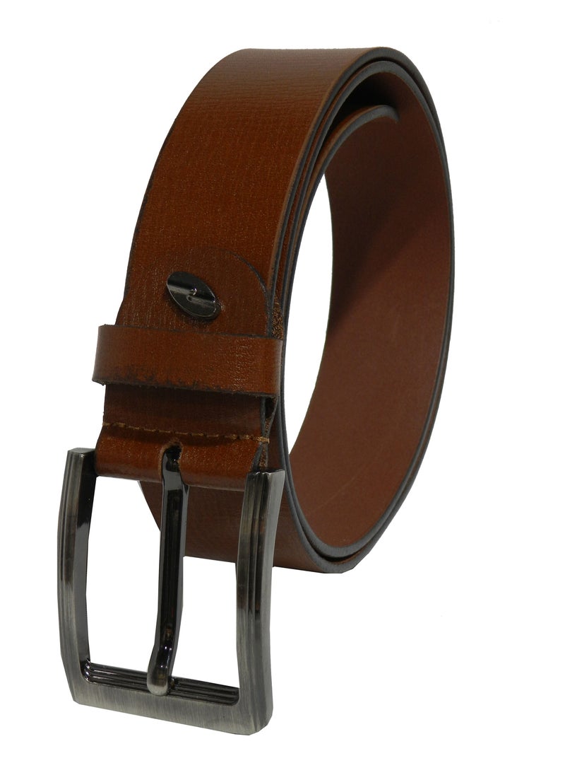 LAVERI LEATHER - GENUINE LEATHER 40MM FORMAL AND CASUAL TAN BELT FOR MENS - Image 1
