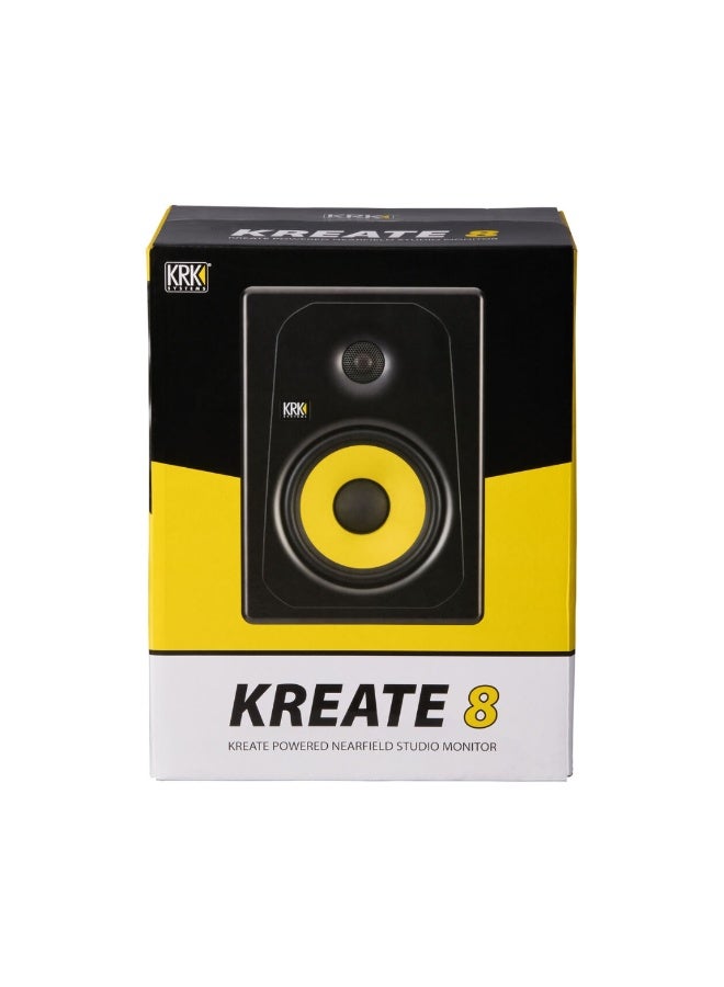 كي آر كي شاشة استوديو KRK Kreate 8 النشطة مع بلوتوث (أسود) - Image 4