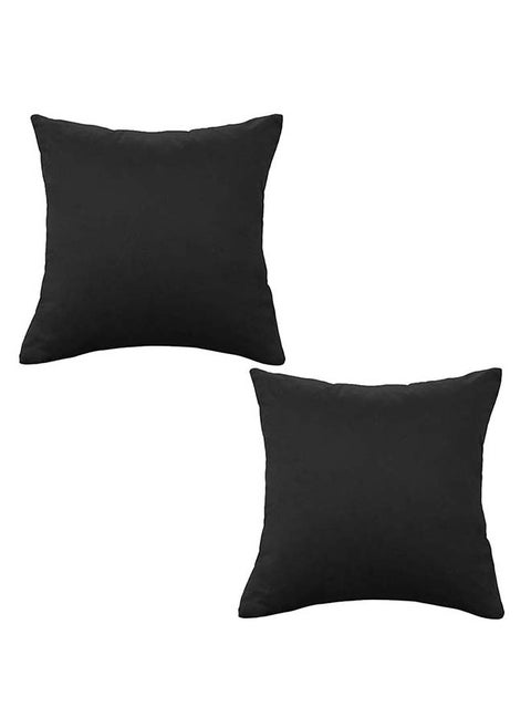 Set of 2 Pieces Square Soft Velvet Decorative Cushion with Solid Design and Attractive Colors