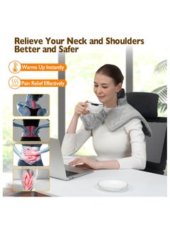 Arabest Heating Pad,Electric Heat Pad for Neck and Shoulders- Fast Heat Warming Shawl, 6 Electric Temperature Options, 4 Timer Settings, Safe Auto Shut-Off, Machine Washable  - Image 3