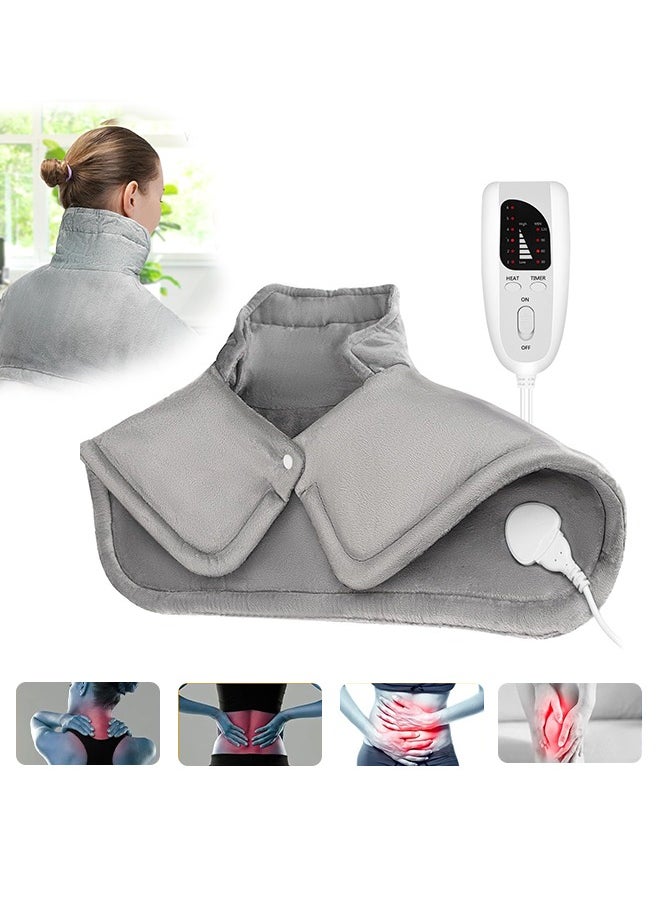 Arabest Heating Pad,Electric Heat Pad for Neck and Shoulders- Fast Heat Warming Shawl, 6 Electric Temperature Options, 4 Timer Settings, Safe Auto Shut-Off, Machine Washable  - Image 2