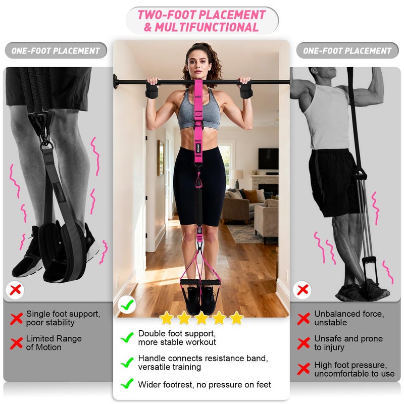 KUZARO Pull Up Assistance Bands for Women, Heavy Duty Resistance Bands with Handles, Exercise Band with Door Anchor, Workout Band Set for Pull Up Bar, Full Body Sculpting,Muscle Training, Recovery, Home Gym - Image 5