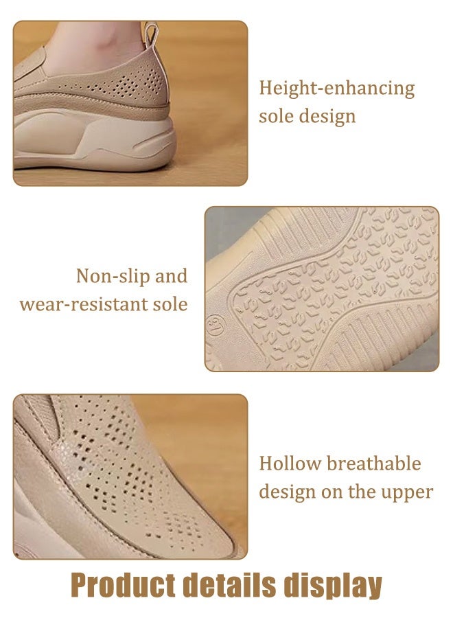 Women's casual loafers, with thick soles that enhance leg length, lightweight and breathable, and anti-slip properties. Featuring memory foam and thick sole, they are both comfortable and casual to wear. - Image 5