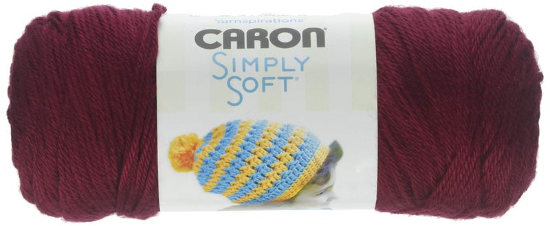 CARON خيوط كارون ببساطة ناعمة صلبة 3 عبوات بورجوندي H970039762