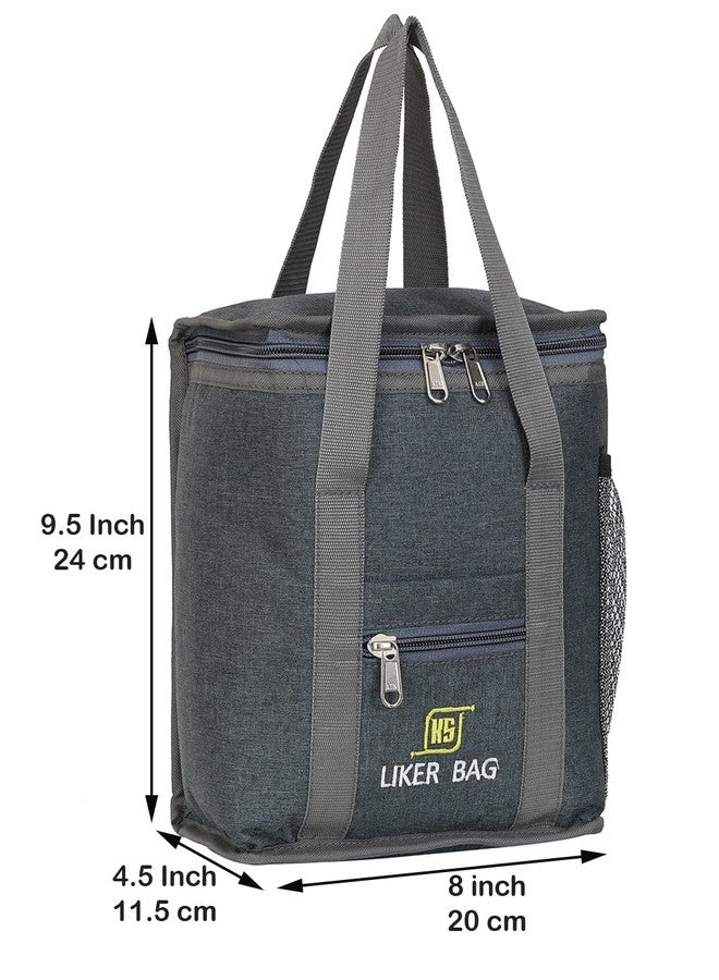 Liker Bag حقيبة تخزين طعام قابلة للغسل من البوليستر من ليكر، حقيبة مانعة للتسرب بمقبض للمدرسة/المكتب/الجامعة/السفر/النزهات للرجال والنساء - Image 2
