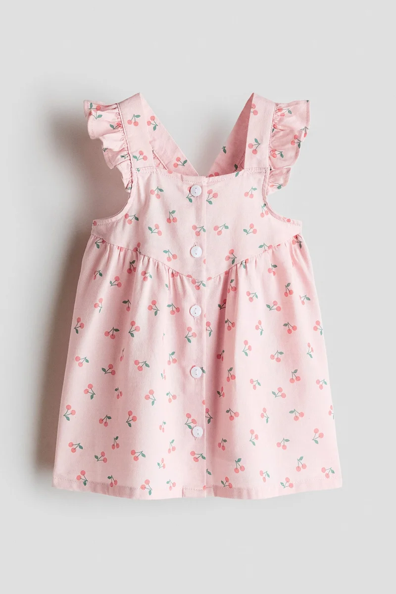 H&M Flounce-trimmed cotton dress