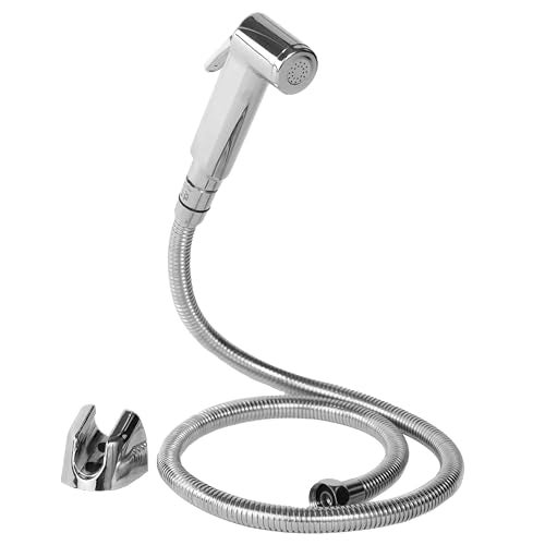 JAL Health Faucet Set for Toilet | Bathroom Accessories | Jet Spray for Toilet | ABS Health Faucet with 1 Meter Stainless Steel Flexible Hose Pipe & Wall Hook | Chrome Finish (Health Faucet) - Image 1