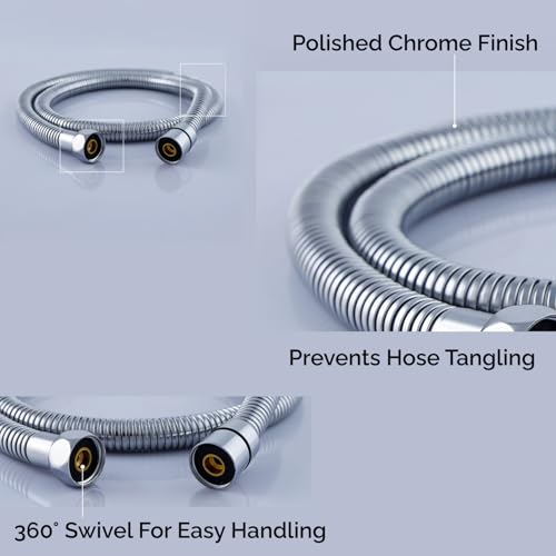 JAL Health Faucet Set for Toilet | Bathroom Accessories | Jet Spray for Toilet | ABS Health Faucet with 1 Meter Stainless Steel Flexible Hose Pipe & Wall Hook | Chrome Finish (Health Faucet) - Image 2