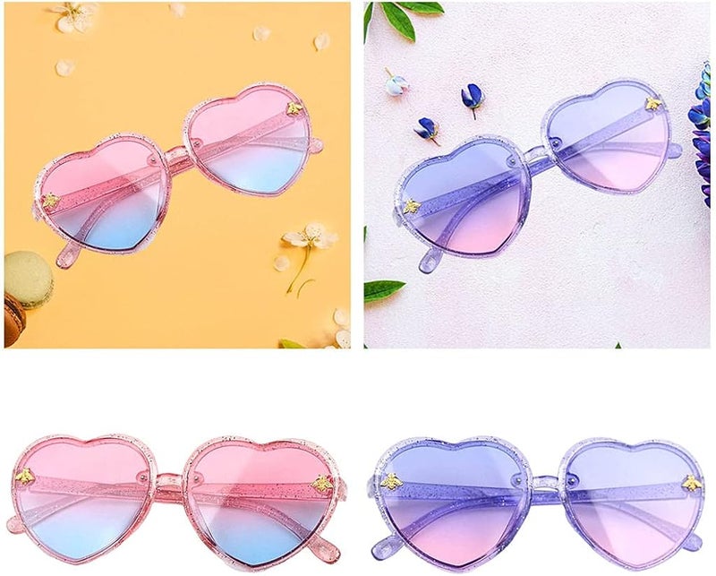 klarako Heart Shape Kids Sunglasses Transparent for Children Gift Party Street Beat - Image 3