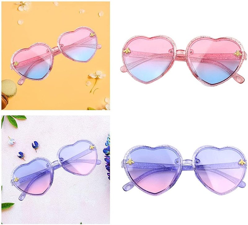klarako Heart Shape Kids Sunglasses Transparent for Children Gift Party Street Beat - Image 4