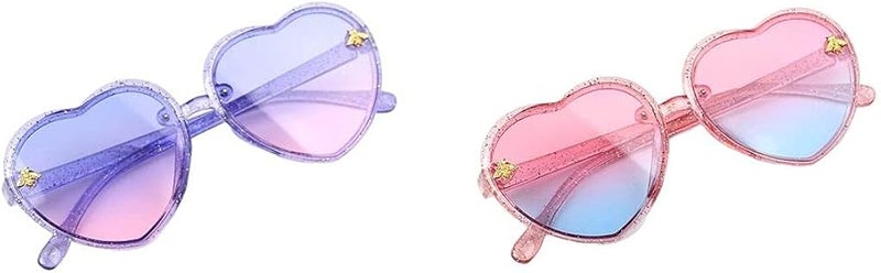 klarako Heart Shape Kids Sunglasses Transparent for Children Gift Party Street Beat - Image 2