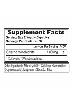 Evlution Pure Creatine Monohydrate Capsules 1000mg Nutrition Pre and Post Workout Recovery Vegan Creatine Pills for Gains and Muscle Recovery Supplement - Muscle Builder for Men  - Image 2