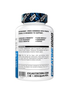 Evlution Pure Creatine Monohydrate Capsules 1000mg Nutrition Pre and Post Workout Recovery Vegan Creatine Pills for Gains and Muscle Recovery Supplement - Muscle Builder for Men  - Image 4