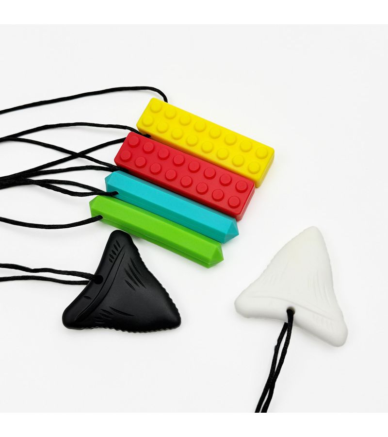 Set of 6 Silicone Sensory Tools Red Green Yellow Multicolor Textured - Image 3