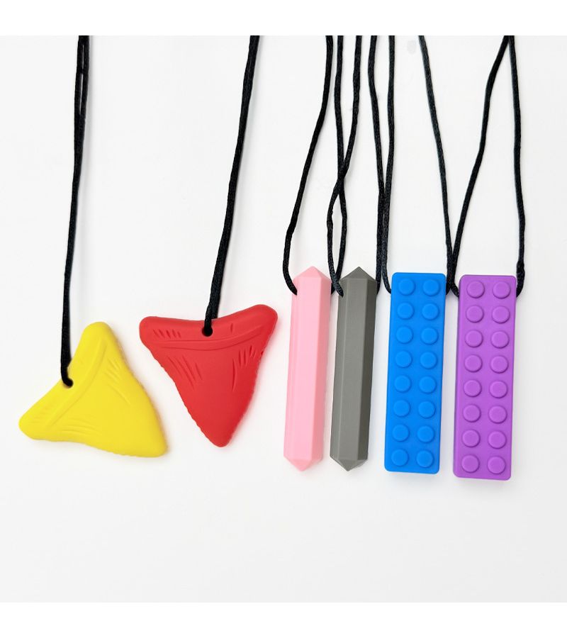 Set of 6 Silicone Sensory Tools Red Green Yellow Multicolor Textured - Image 5