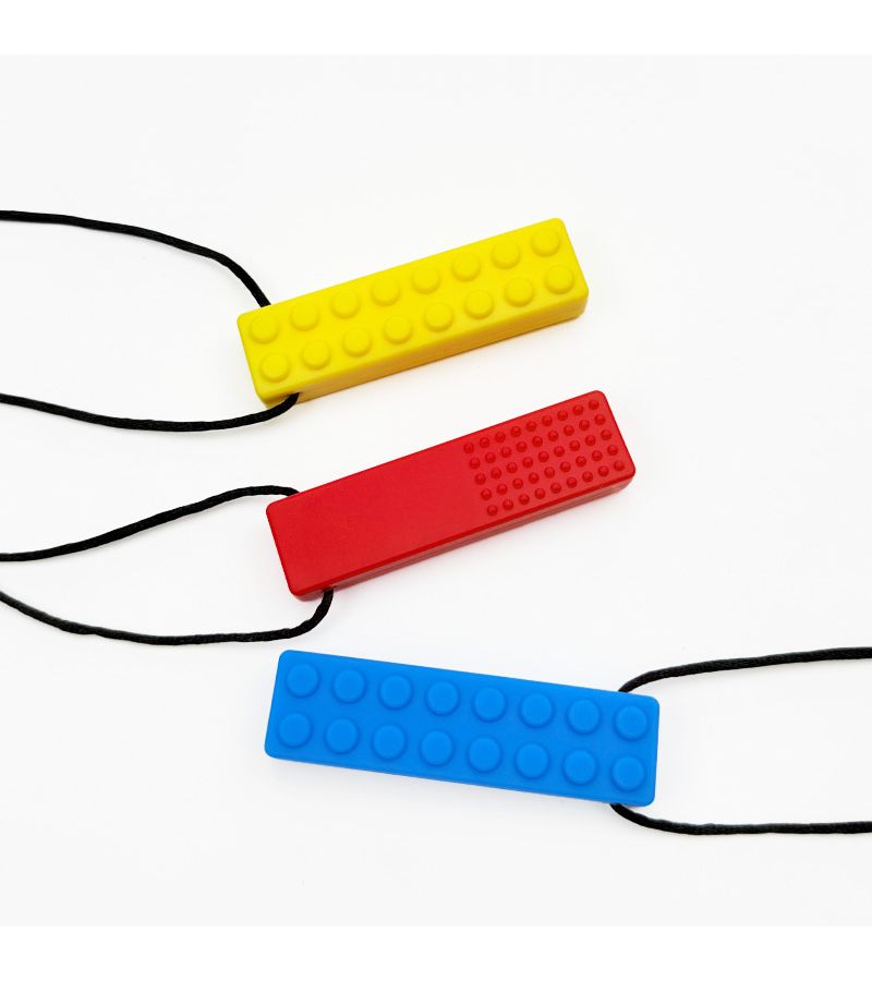 Set of 6 Silicone Sensory Tools Red Green Yellow Multicolor Textured - Image 2