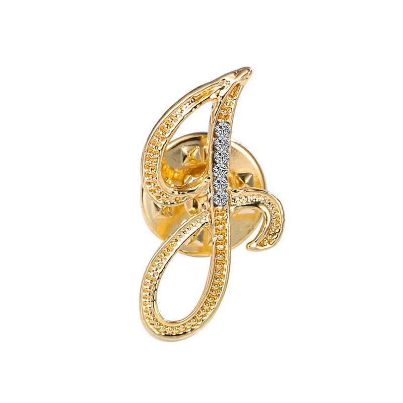 ETHOON Initial Letter Brooch Pin Small Lapel Pin Tie Tack Name Personalized Gifts for Women Men Gold J - Image 1