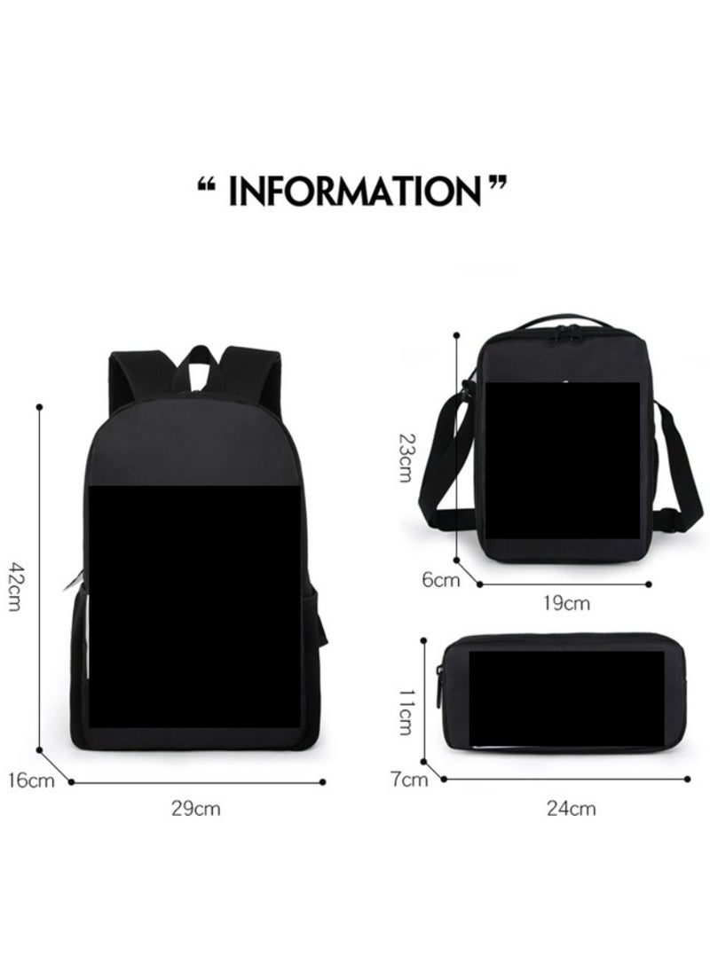 Generic - Cartoon anime backpack for primary and secondary school students, large capacity casual lightweight backpack, cartoon shoulder bag, pencil case, pencil case, and pencil case - Image 1