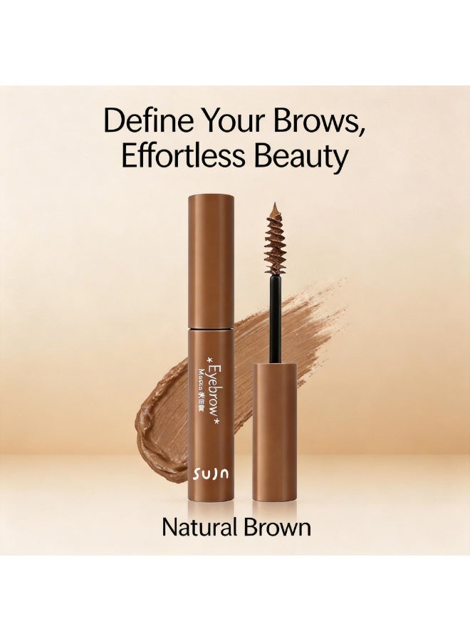 sujn Waterproof Tinted Eyebrow Mascara, Fiber-Infused Volumizing Brow Gel, 16H Long-Lasting & Smudge-Proof Formula, 20g - 02 Natural Brown - Image 5