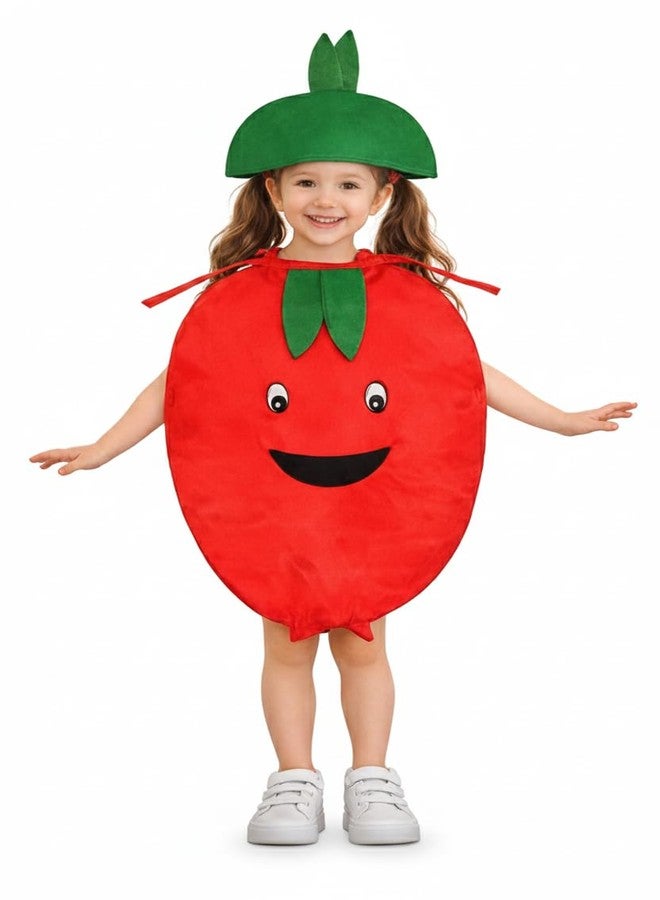 Nic Fruit And Vegetable Fancy Dress Costume For Kids | Fruit Shape Cutout For Childs | Healthy Fruits Dress (Jumpsuit Not Include) (Pomegranate, 3-4 Years) - Image 1