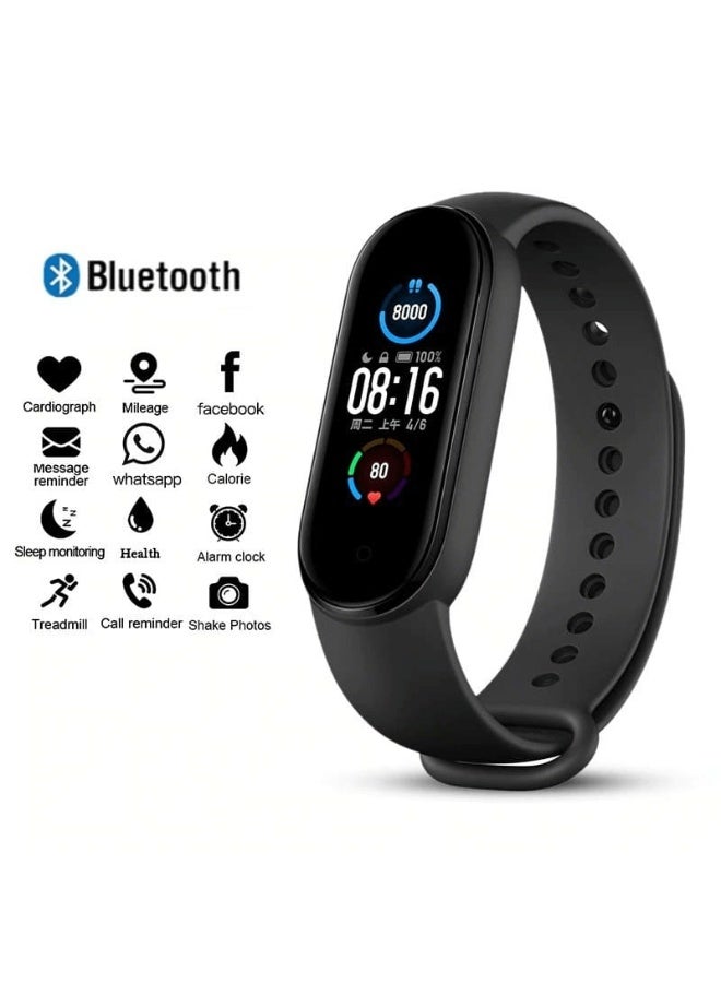 M5 Smart Bracelet Fitness Tracker – Heart Rate Monitor, Step Counter, Sleep Tracking & Smart Notifications Activity Band - Image 2