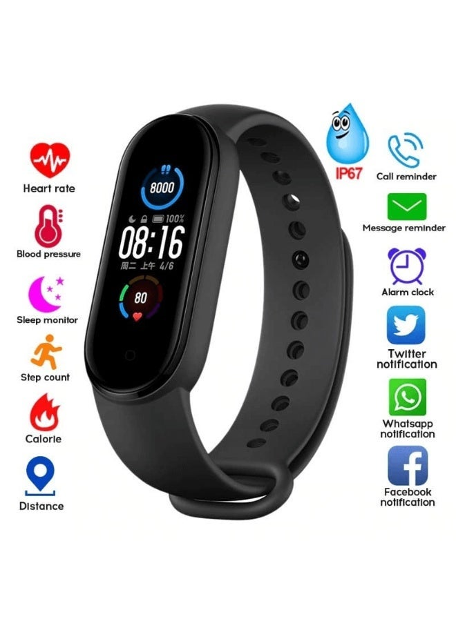M5 Smart Bracelet Fitness Tracker – Heart Rate Monitor, Step Counter, Sleep Tracking & Smart Notifications Activity Band - Image 3