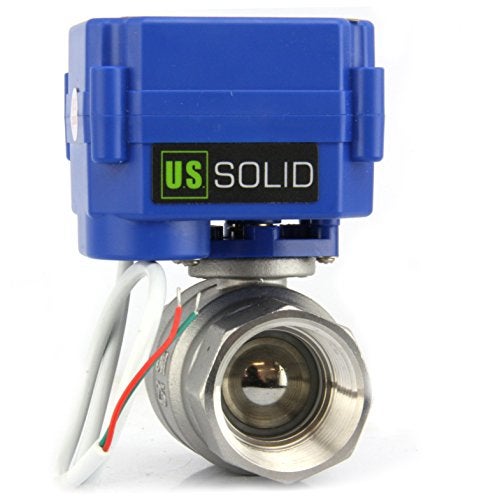 U.S. Solid US Solid 1 NSF Certified 304SS Motorized Ball Valve Full Port 924V DC Actuator 2Wire Reverse Polarity Operation Normally Closed Ideal for Water Control Irrigation Home Automation HVAC - Image 3