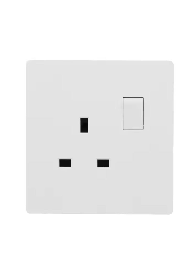 Hi Max Wall Switched Socket With Switch, White High Quality Electric Switch, HI MAX Wall Switched Socket Switch, Standard Socket Switch Multi Power Socket White Ac 250V~50/60HZ. - Image 1