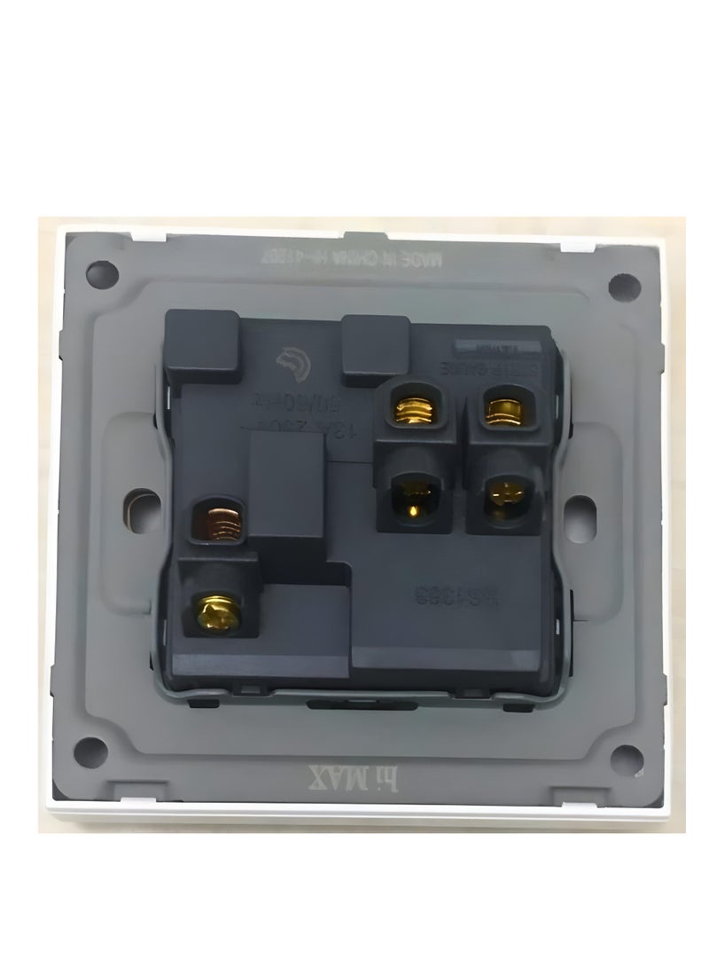Hi Max Wall Switched Socket With Switch, White High Quality Electric Switch, HI MAX Wall Switched Socket Switch, Standard Socket Switch Multi Power Socket White Ac 250V~50/60HZ. - Image 5