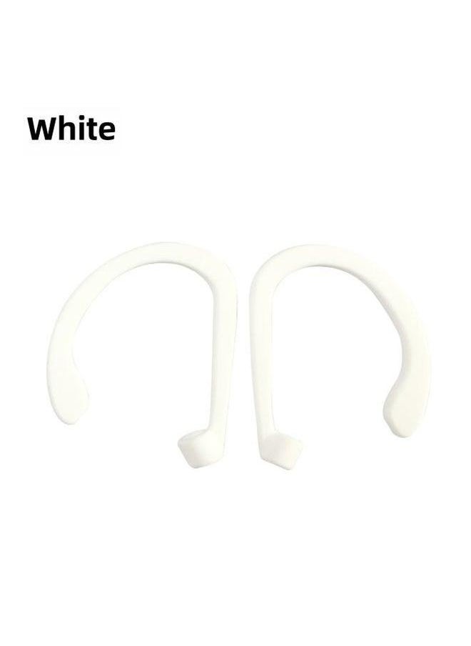 Generic - Suitable For Air Pods Anti-lost Ear Hanging Apple Bluetooth Headset Sports Wireless Silicone Hanging-Color:White Left And Right Pair (naked)-Model:General - Image 1