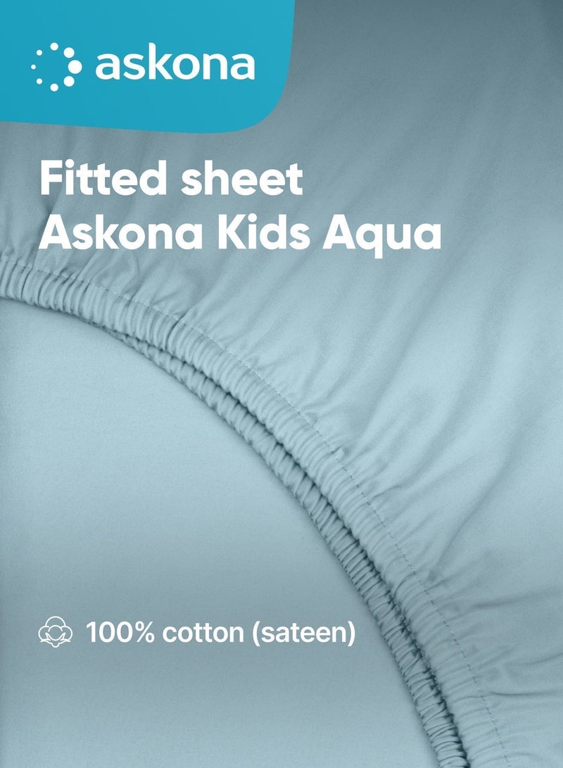 اسكونا Fitted sheet Askona Kids Aqua 90x200x26 - Image 1