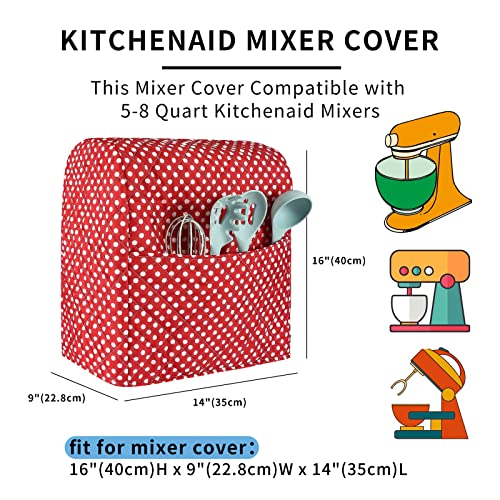TUYUU Kitchen Aid Mixer Cover,Stand Mixer Cover Compatible with 6-8 Quart Kitchenaid/Hamilton Mixers/Tilt Head Bowl Lift Models Stand Mixer,Pioneer Woman Kitchen Mixer Cover.Kitchen Aid Mixer Accessories - Image 4