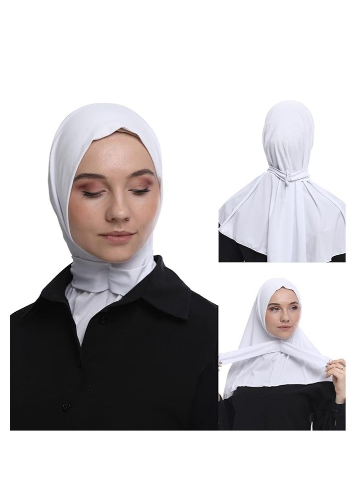 سنسيب وشاح رأس رياضي بحجاب موسلين نسائي سادة تحت وشاح مسلمة عمامة وشاح رمضان إكسسوار - Image 3