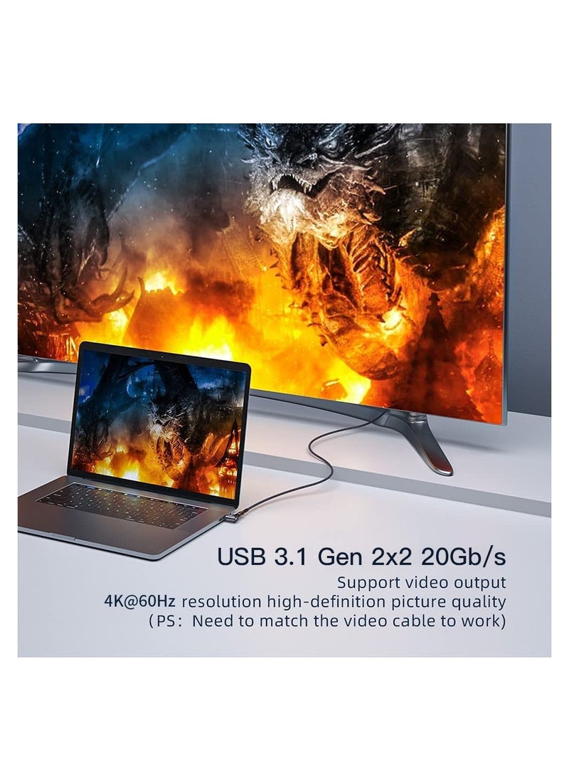 SYOSI USB C Magnetic Adapter 24Pins, Type C Magnetic Connector Support PD 100W USB3.1 Gen2x2 20Gbps Data Transfer 4K@60 Hz Video Output, Compatible with MacBook Pro/Air Type C Devices  - Image 3