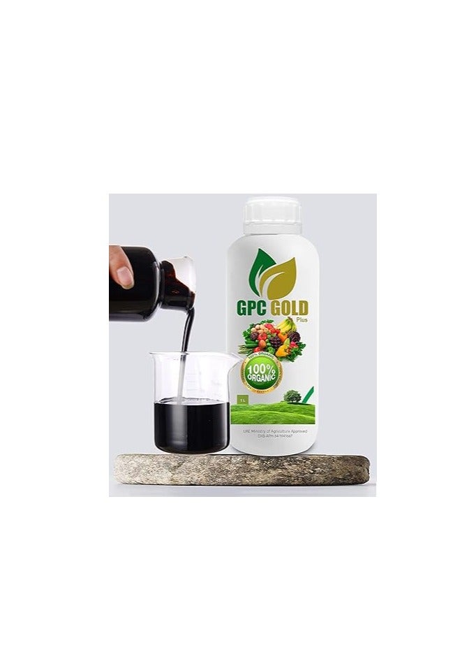 GPC-GOLD plus™ Organic Humic Acid Potassium Fertilizer & Soil Conditioner & Growth Stimulant 1L "Garden Care'