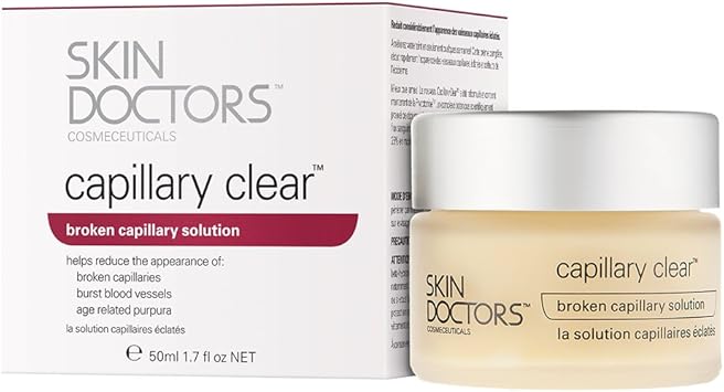 Skin Doctors كابيلاري كلير من سكين دكتورز يساعد في تحسين مظهر الشعيرات الدموية التالفة يقلل من مظهر الأوعية الدموية المنفجرة يساعد في تقليل احمرار الوجه وتعزيز لون البشرة المتساوي 50 مل - Image 1