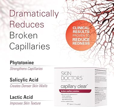 Skin Doctors كابيلاري كلير من سكين دكتورز يساعد في تحسين مظهر الشعيرات الدموية التالفة يقلل من مظهر الأوعية الدموية المنفجرة يساعد في تقليل احمرار الوجه وتعزيز لون البشرة المتساوي 50 مل - Image 4