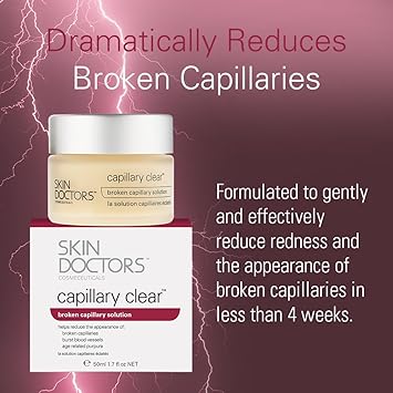 Skin Doctors كابيلاري كلير من سكين دكتورز يساعد في تحسين مظهر الشعيرات الدموية التالفة يقلل من مظهر الأوعية الدموية المنفجرة يساعد في تقليل احمرار الوجه وتعزيز لون البشرة المتساوي 50 مل - Image 5