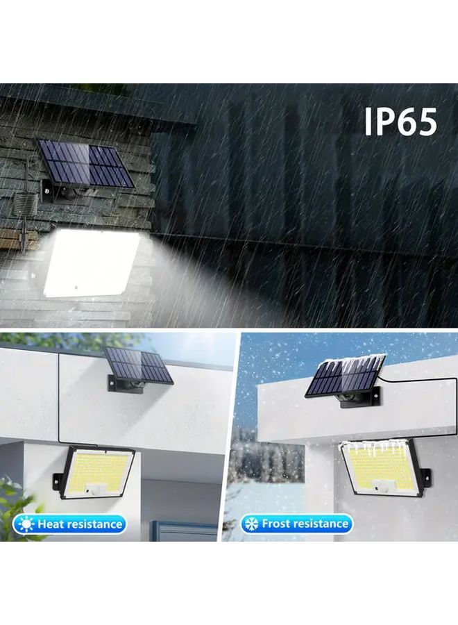 مصباح حائط خارجي أبيض شمسي مع مستشعر حركة ووحدة تحكم عن بعد، 3 أوضاع، مقاوم للماء IP65، كابل بطول 19685 بوصة - Image 5
