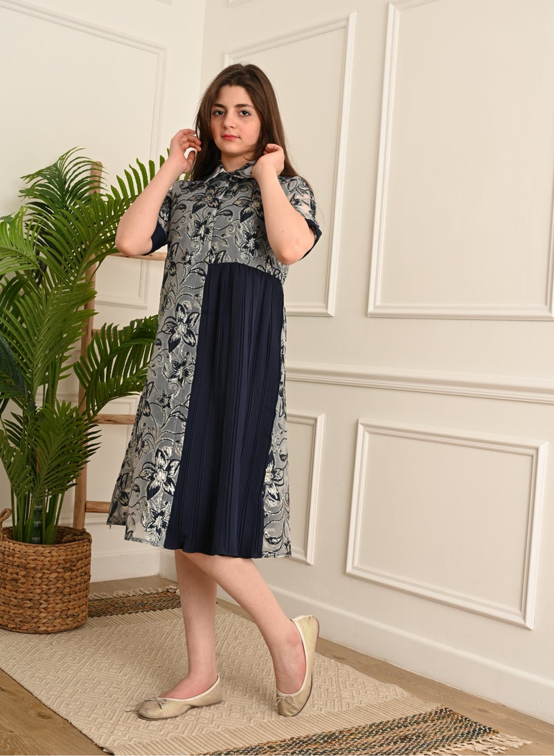 FULL JOY Dress with Text Sleeves with  Elegant Design - Image 2