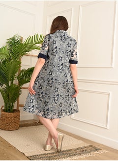 FULL JOY Dress with Text Sleeves with  Elegant Design  - Image 5