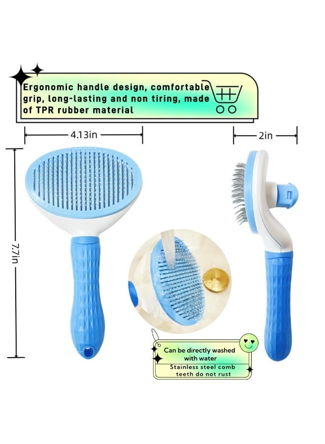 التنظيف الذاتي فرشاة المعطف ، الكلب القط الأرنب الحيوانات الأليفة الاستمالة ذرف فرشاة-سهلة لإزالة معطف فضفاض ، أداة تدليك الحيوانات الأليفة مناسبة للحيوانات الأليفة مع الشعر الطويل أو القصير - Image 5