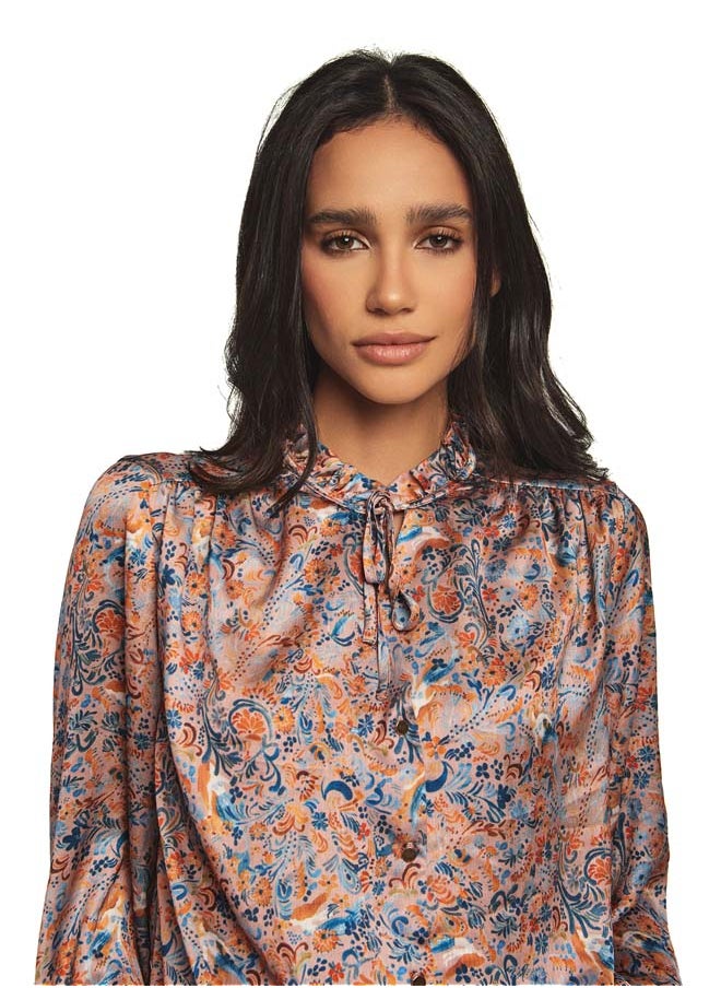 Dare - Fancy Long Sleeve Printed Blouse - Image 1