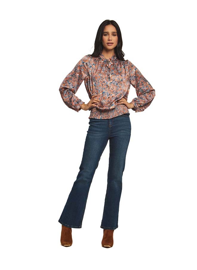 Dare - Fancy Long Sleeve Printed Blouse - Image 1