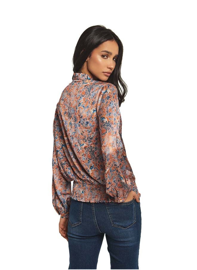 Dare - Fancy Long Sleeve Printed Blouse - Image 1